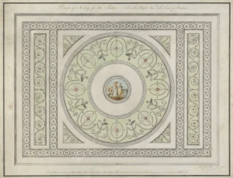 Projet pour le plafond du salon, Headfort House, 1772